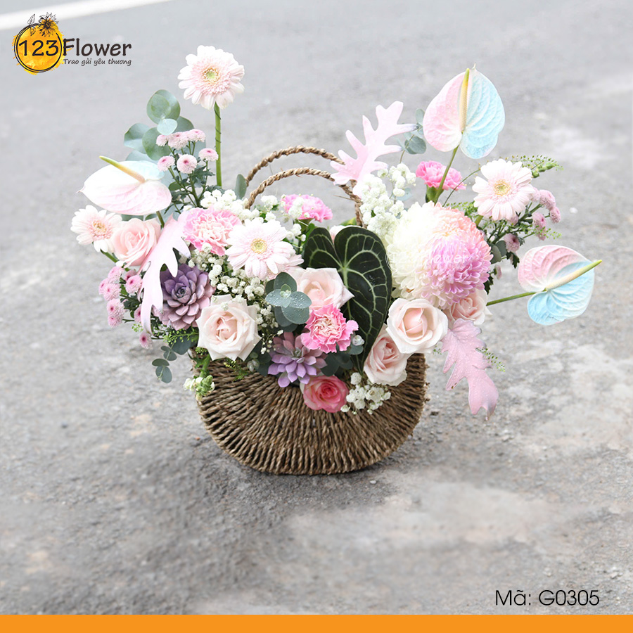 G0305 | Giỏ hoa 305